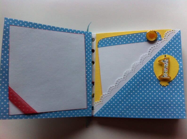 Babys first birthday scrapbook album baby boy first birthday Etsy
