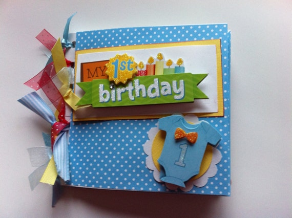 babys first birthday scrapbook