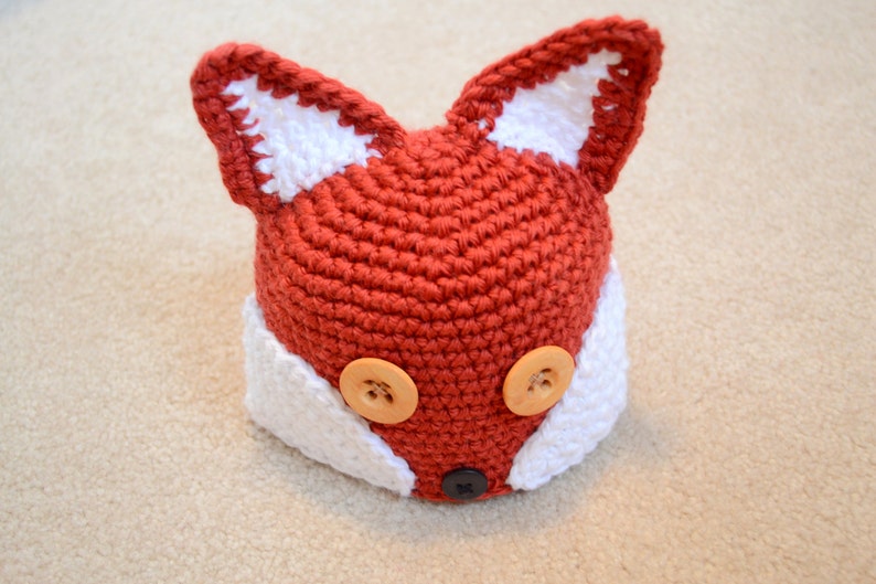 Crochet Fox Beanie Pattern Etsy