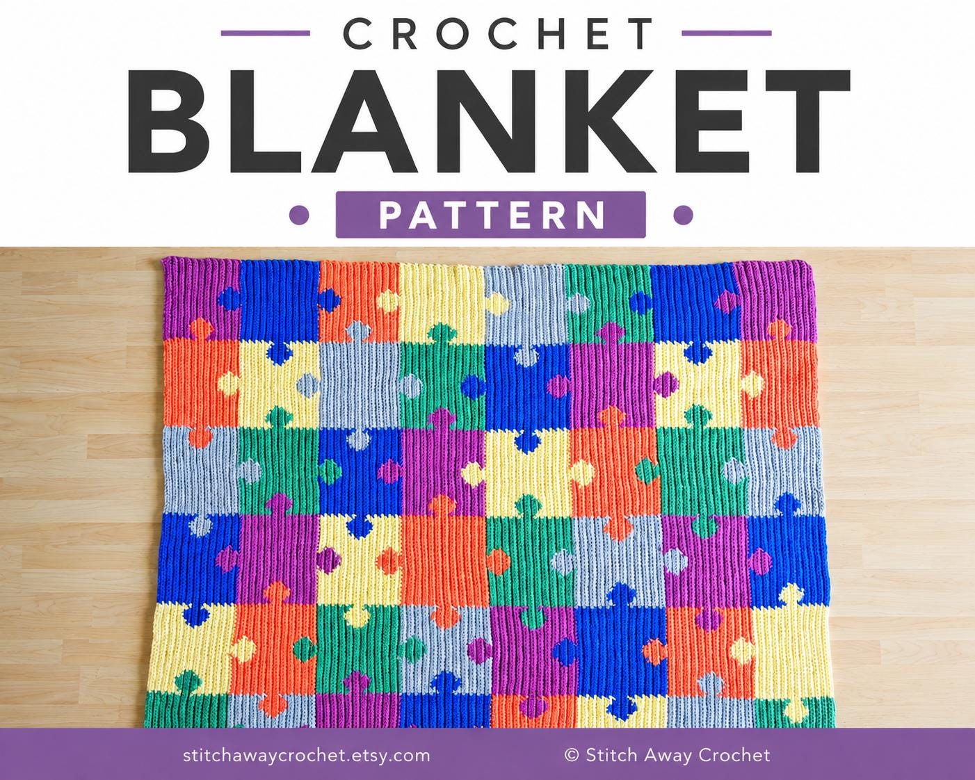 Crochet Puzzle Blanket Pattern - Etsy