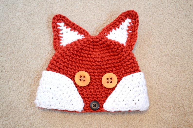 Crochet Fox Beanie Pattern image 3