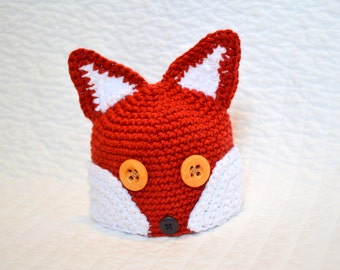 Crochet Fox Beanie Pattern