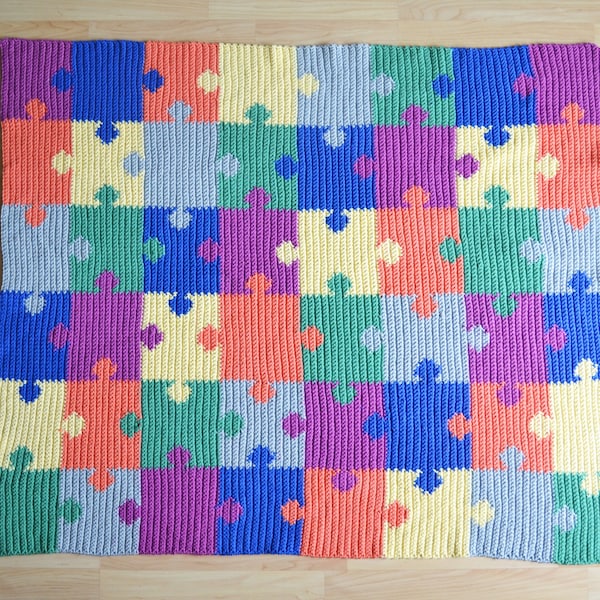 Jigsaw Puzzle Crochet Afghan Pattern Etsy Australia