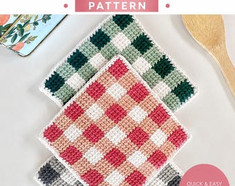 Crochet Gingham Hot Pad Pattern