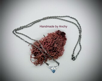 Stainless steel antler necklace