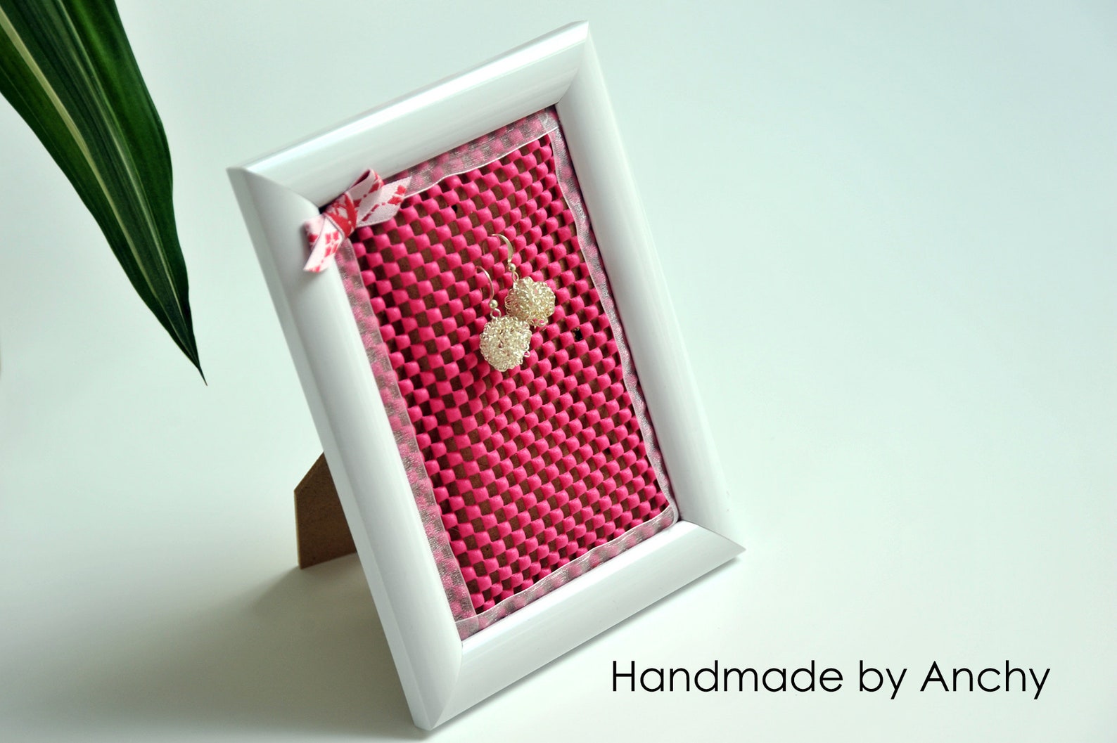 Photo Frame Earring Holder/picture Frame Jewelry Rack/white Etsy