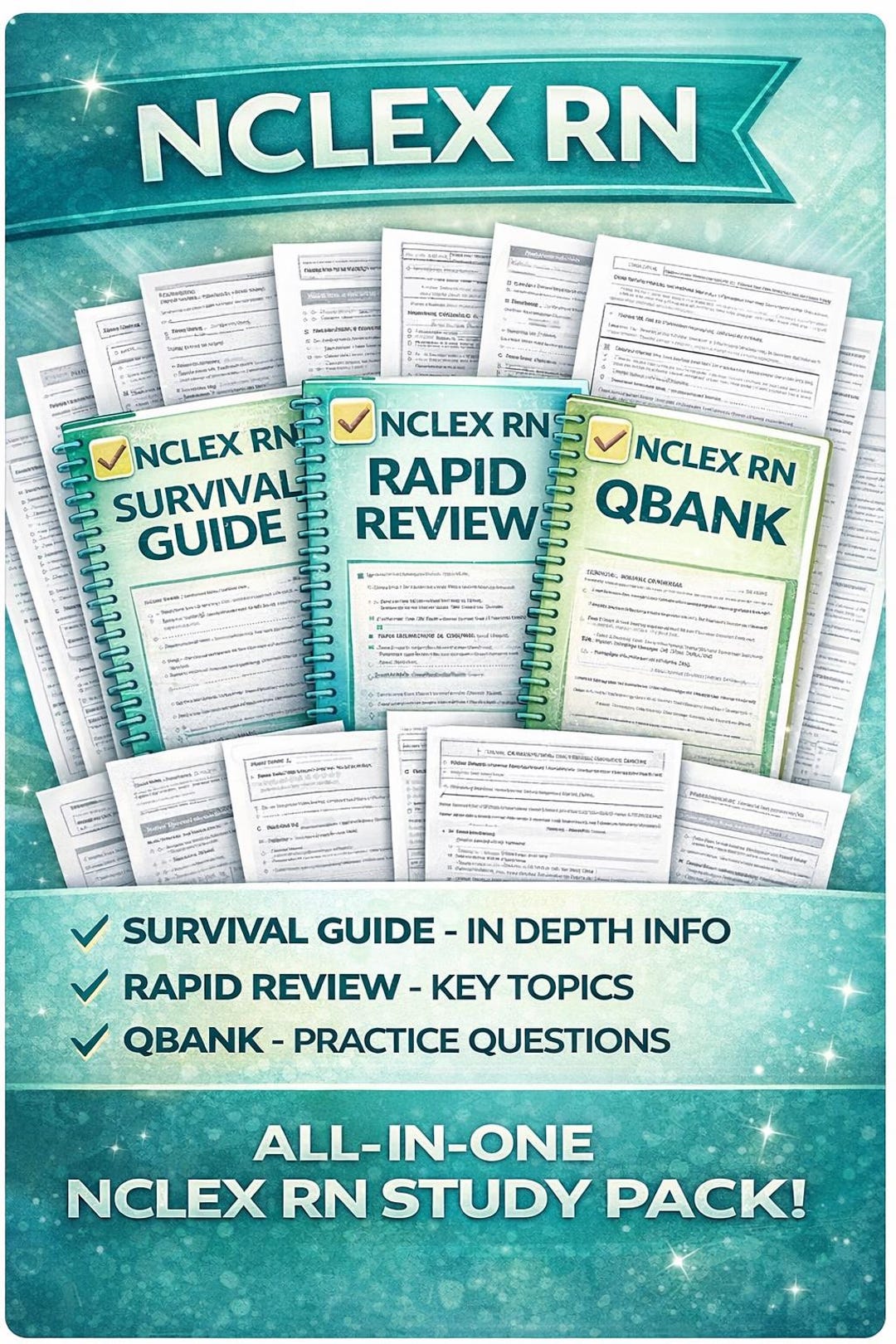 NCLEX-RN Study Bundle | 900+ Practice Questions, Study Guide, Rapid ...