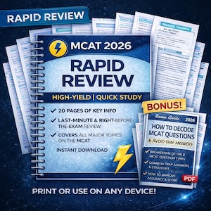 MCAT 2026 Rapid Review | High-Yield Study Guide (Digital Download)