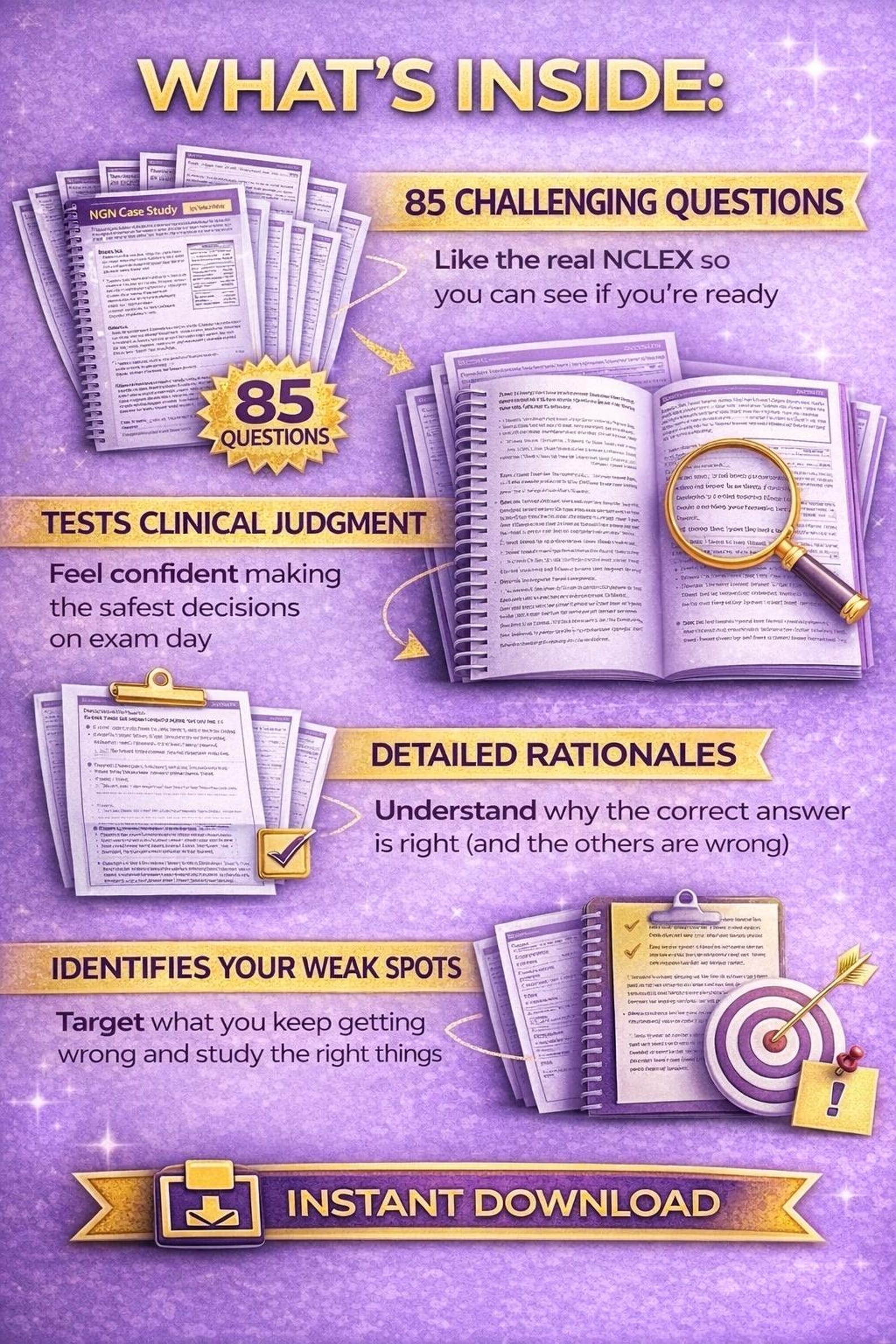 NCLEX PN Practice Exam 2026 | 85 NGN Questions, Rationales (pdf) - Etsy