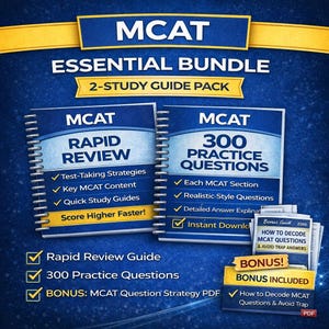 MCAT 2026 Study Guide Bundle | Review & Practice (Instant Download)