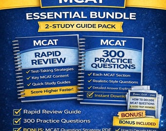 Pacchetto di guide allo studio MCAT 2026 / Revisione e pratica (download immediato)