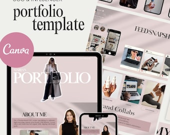 UGC-portfölj Canva-mall: Mediakit, webbplats (direkt nedladdning)