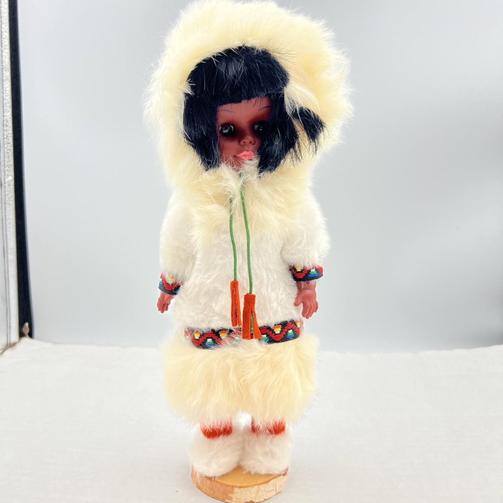 Vintage Alaska Eskimo Inuit Style Doll – Fur Parka Outfit – 13