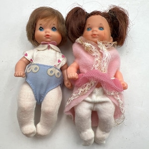 Vintage Barbie Heart Family Twin Babies Boy & Girl Dolls 1976 Mattel