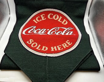 Vintage Coca-Cola Table Runner 13"x69" Green Tapestry "Ice Cold Sold Here" Logo