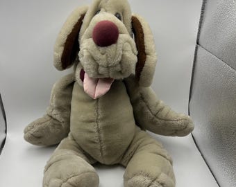 Vintage Wrinkles The Dog Plush Hand Puppet Heritage Tan Ganz Bros 1981