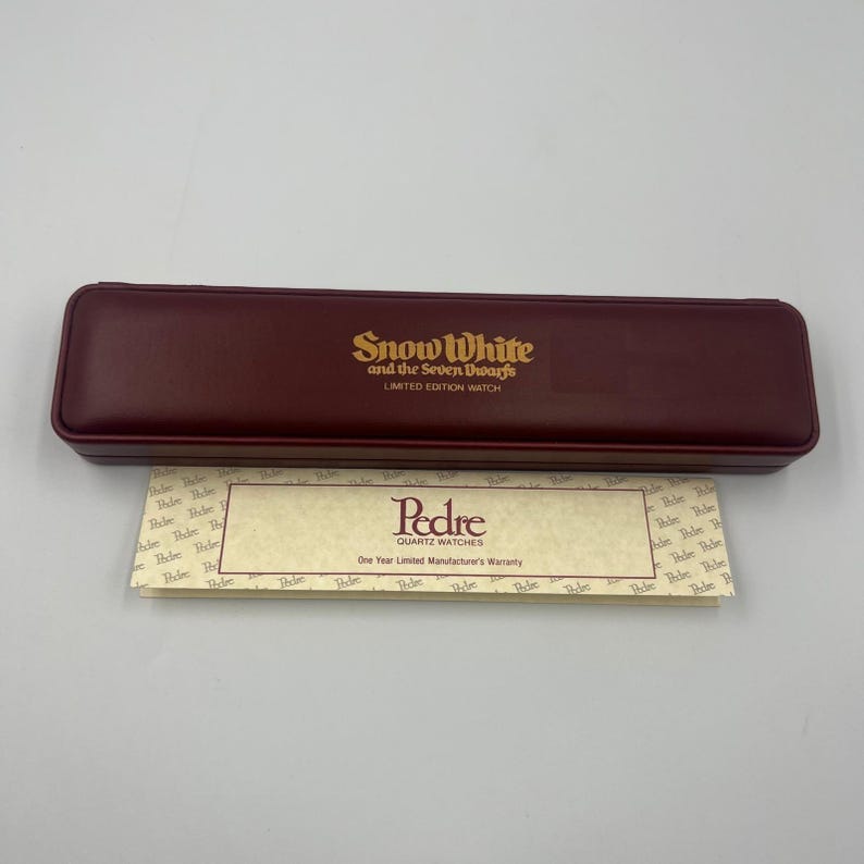 NEW, RARE, VTG Snow White and Seven Dwarfs Limited Edition Pedre Watch with Box image 3