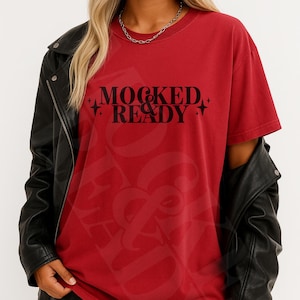 Crimson Comfort Colors 1717 Mockup | Comfort Colors Model Mockup | Comfort Colors Shirt Mockup | Trendy Mockup | Oversized Mockups
