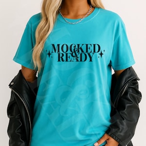 Lagoon Blue Comfort Colors 1717 Mockup | Comfort Colors Model Mockup | Comfort Colors Shirt Mockup | Trendy Mockup | Oversized Mockups