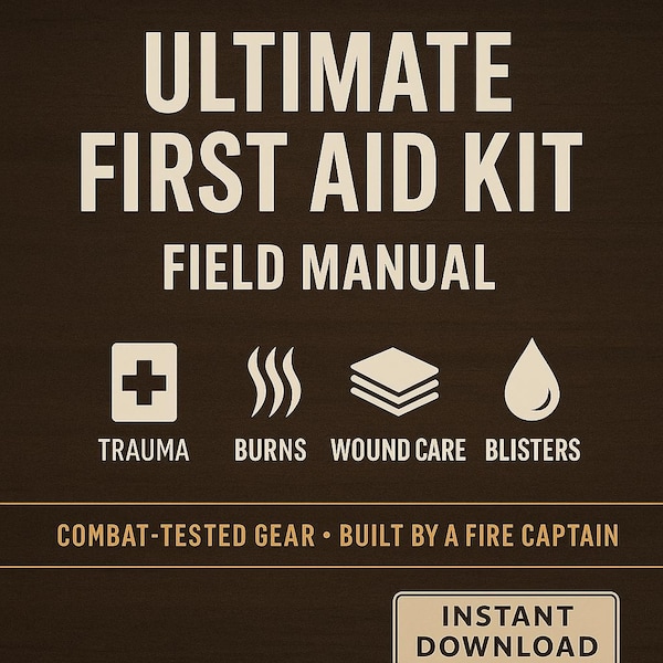 Kit de primeros auxilios definitivo / Lista de suministros personalizable con recomendaciones profesionales / PDF imprimible