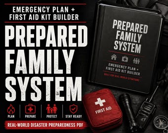 Family Emergency Plan and First Aid Kit Builder Disaster Preparedness PDF The Prepared Family System