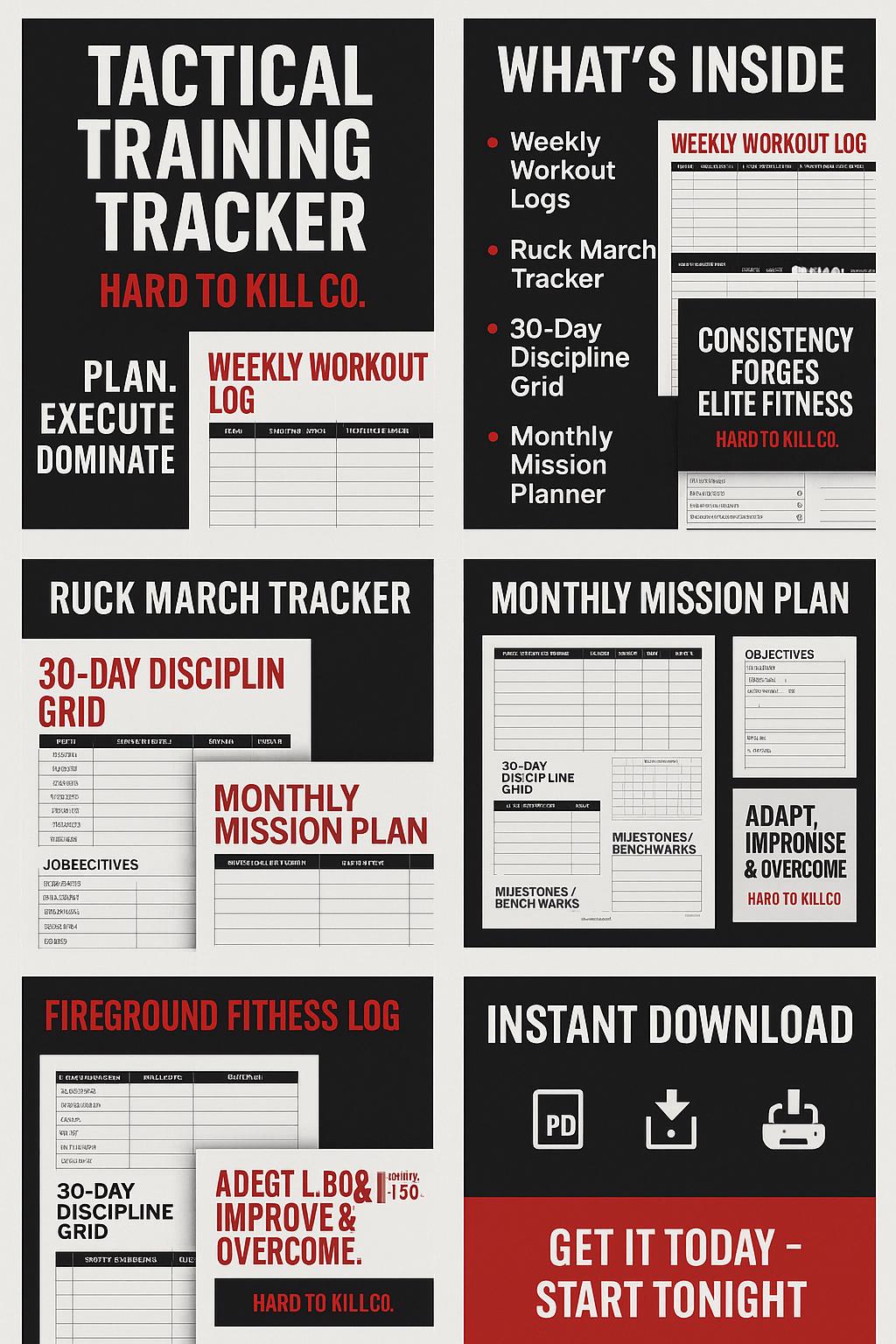 Tactical Training Tracker: Firefighter Fitness & Ruck Log (PDF ...