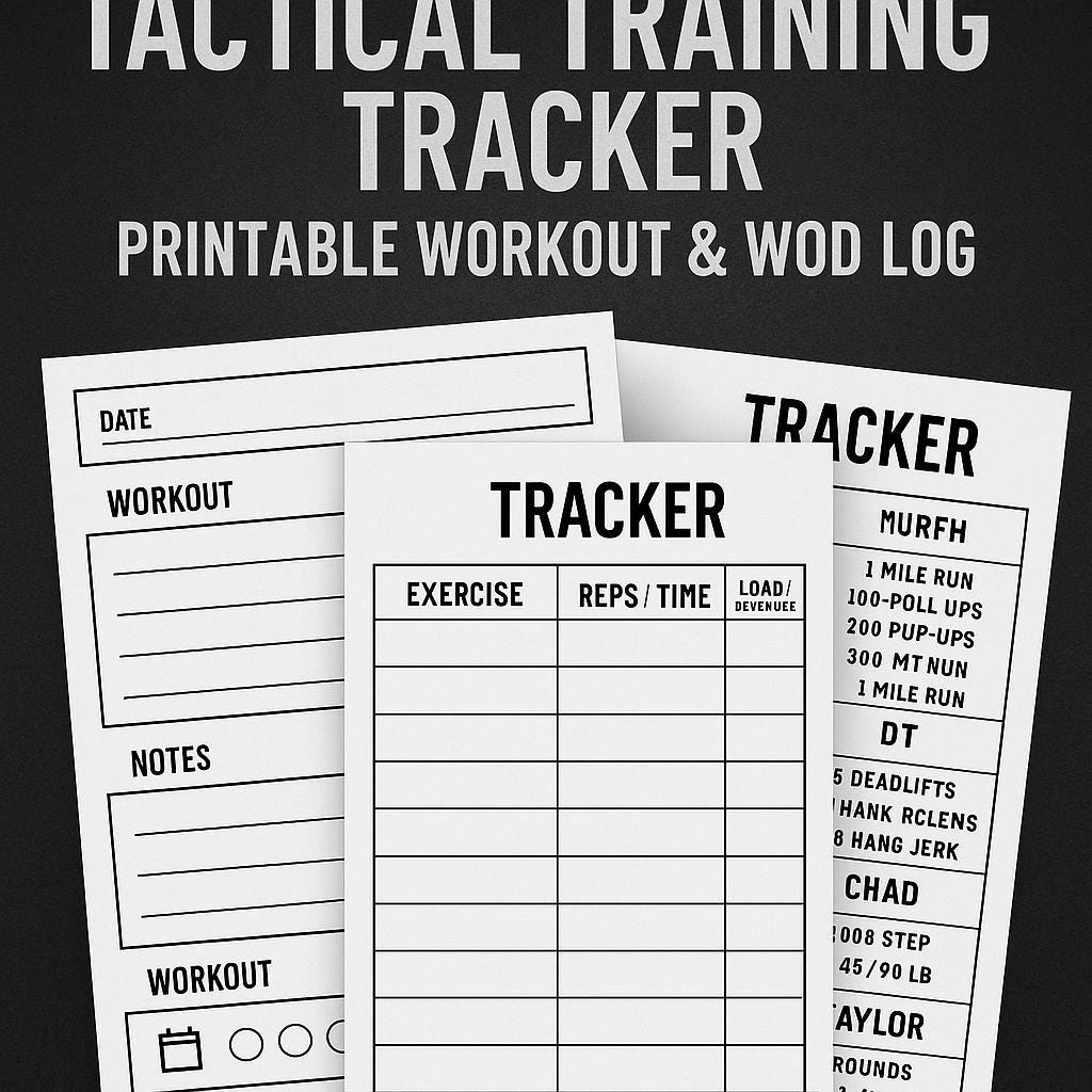 Tactical Training Tracker: Firefighter Fitness & Ruck Log (PDF ...