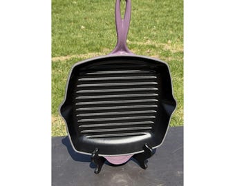 Le Creuset 26 Square Grill Pan Purple Enameled Cast Iron France