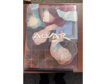 ALVAR Art Book w/ Original Hand Signed Lithograph Interior Amb Flors 1993