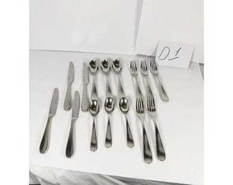 Yamazaki Patrick Flatware Set 15pc Stainless Steel Knives Spoons Forks Japan