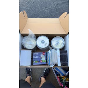 Blank DVD+R DVD-R CD-R Media Lot Memorex Spindles Sleeves and Jewel Cases Bundle