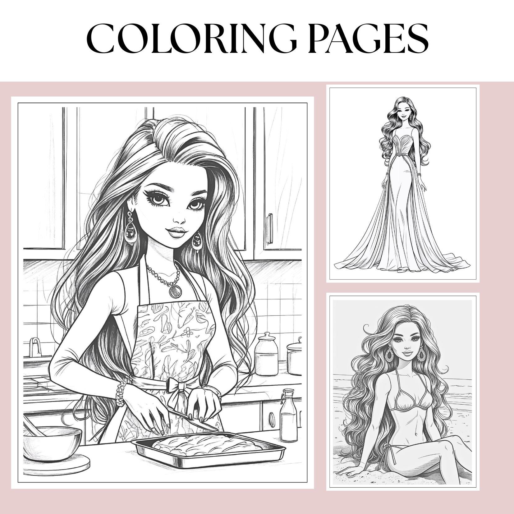 Black barbie coloring book Italia