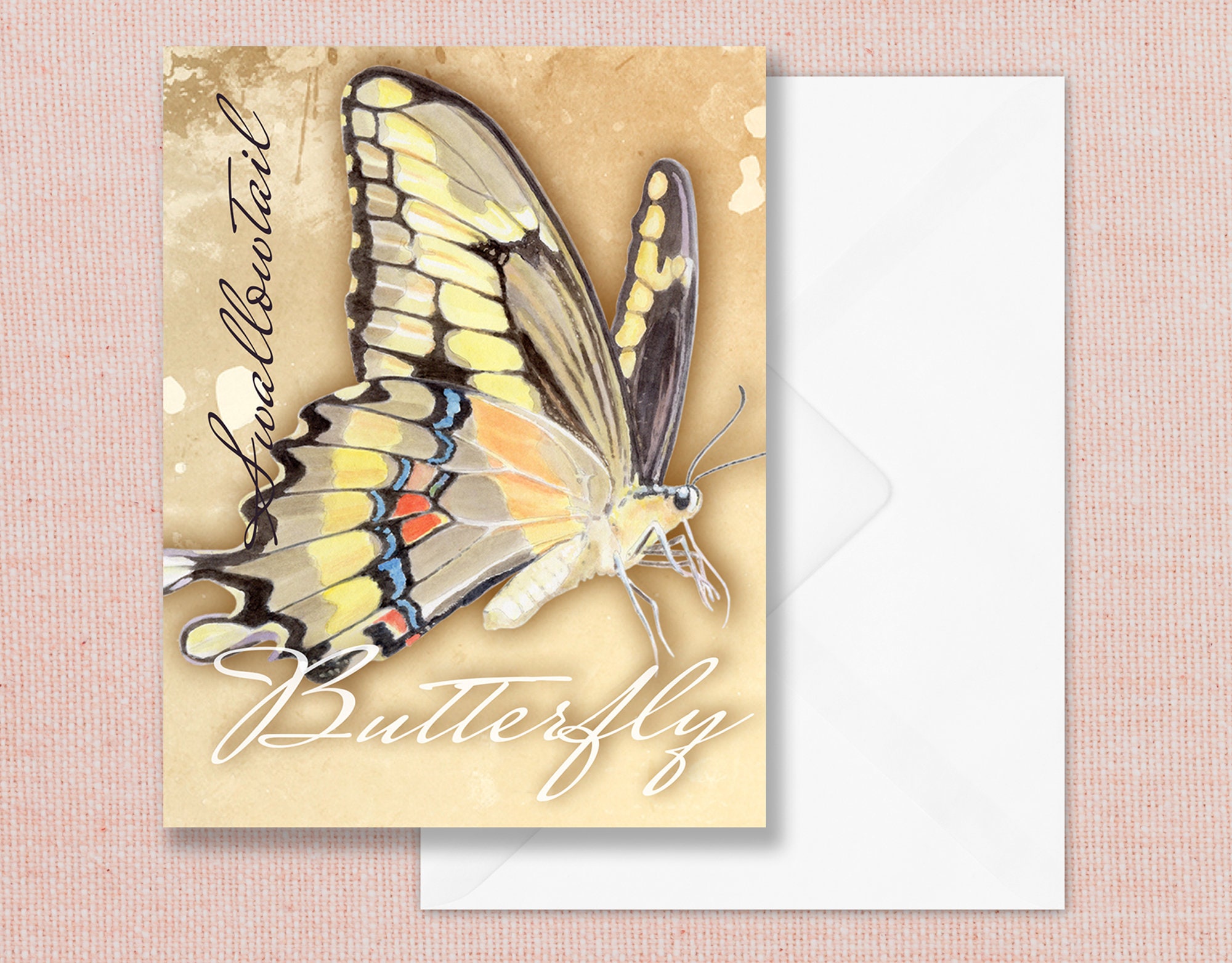 Watercolor Butterfly Note Cards, Set of 5 - Etsy