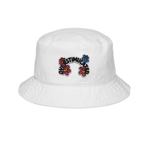 Floral Embroidered Bucket Hat, Summer Accessory, Beach Hat, Festival Wear, Unisex Gift, Trendy Headwear