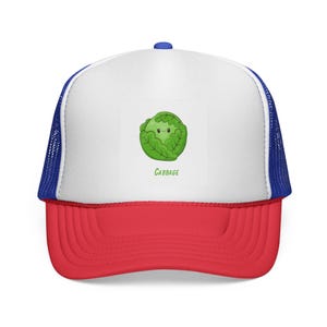 Fresh & Fun Trucker Cap - Perfect for Gardeners, Foodies, and Summer Adventures, Adjustable Dad Hat, Green Lettuce Design, Outdoor Events
