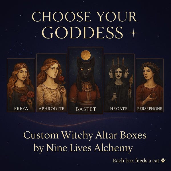 Custom Goddess Altar Box: Witchy Ritual Set