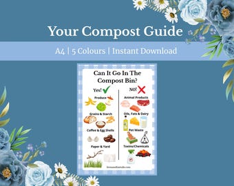 Compost Guide for Beginners | Printable Kitchen Composting | What Can I ...
