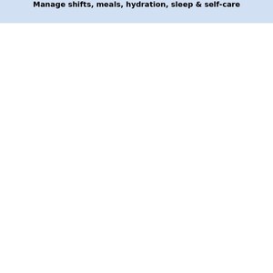 Skiftarbetare Digital Planner - Skiftschema och Wellness - Ljus- och Nattlägen