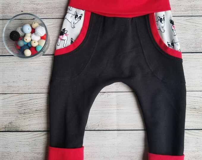 Baby Slim Leg Harem Joggers - Grow With Me Harem Pants - 9 Months up to 24 Months