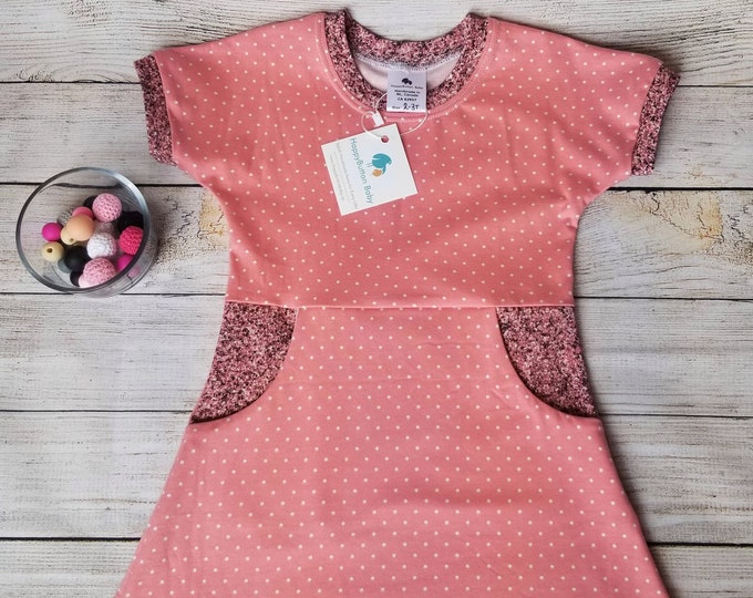 Girls Party Dress with Pockets - Modern Kids Clothing - 2T-3T