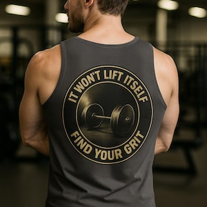 Grit Forge Athletics - Men&#39;s Fitness Tank - Gym, Workout, Motivation, Athletic Wear, Casual Summer, Weight Training