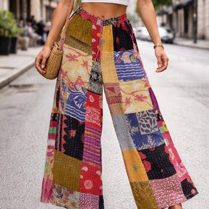 ハンドメイドのヴィンテージコットンカンタパンツ