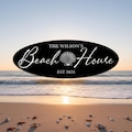 Personalized Beach House Sign Custom Name Coastal Home Decor Welcome Wall Art Vacation Gift
