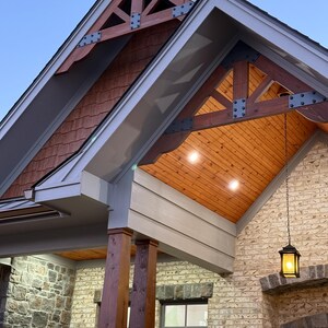Rustic Gable Decorations Custom Wood Gables & Decorative Trusses | Solid Cedar or Pine | Made to ...