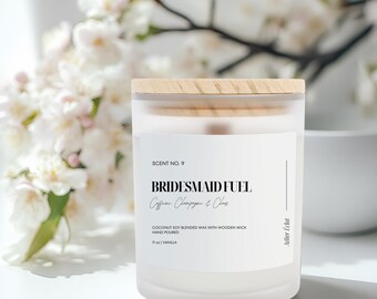 Bridesmaid Fuel, Bridal Shower Gift, Personalized Bridesmaid Candles, Funny Bridesmaid Proposal Gift Ideas