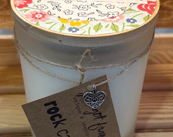 100% Soy Wax 12 Oz Candle Grateful Rock Candy Scent