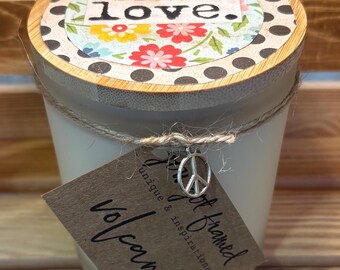 100% Soy Wax 12 Oz Candle Love Volcano Scent