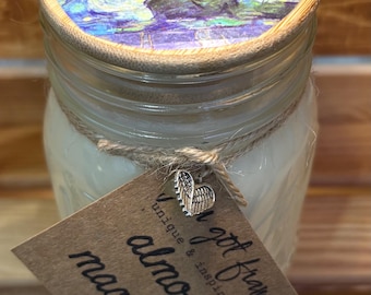 100% Soy Wax 12 Oz Mason Jar Candle Be Your Own Kind Of Beautiful Van Gogh Almond Macaron Scent