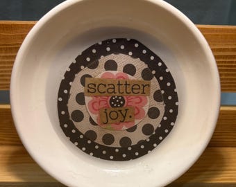 Ceramic Trinket Dish Floral Polka Dot Scatter Joy Gift