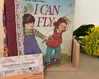 I Can Fly - Altered Book.  Journal/Storybook.  Repurposed Book.